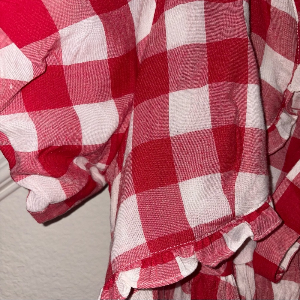 Ivy City Co Red and White Checkered Picnic Maxi Dress - Picture 3 of 11